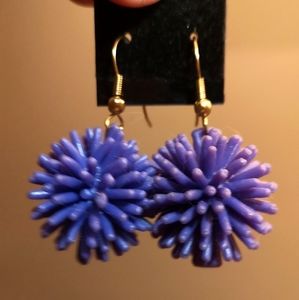 ❤️ Adorable Purple Rubber Ball Earrings NEW